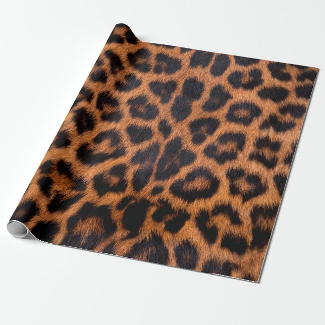Leopard skin texture : Close-up leopard spot patte Wrapping Paper (Unrolled)