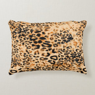 Leopard skin texture, leopard pattern decorative cushion