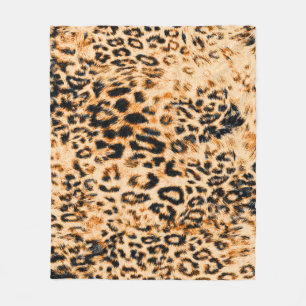 Leopard skin texture, leopard pattern fleece blanket
