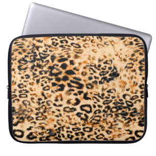 Leopard skin texture, leopard pattern laptop sleeve