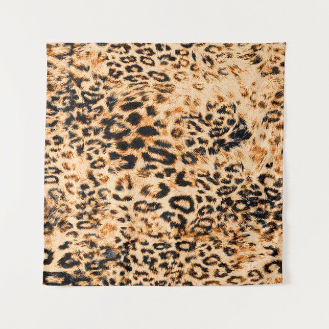 Leopard skin texture, leopard pattern tapestry (Front)