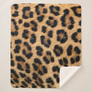 Leopard skin texture sherpa blanket