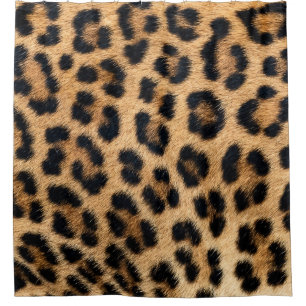 Leopard skin texture shower curtain