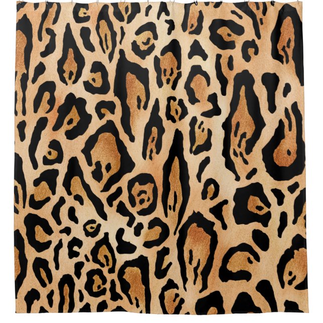 Leopard Skin: Timeless Seamless Pattern Shower Curtain (Front)