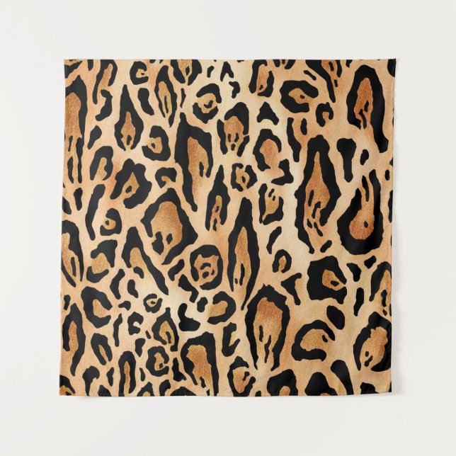 Leopard Skin: Timeless Seamless Pattern Tapestry (Front)