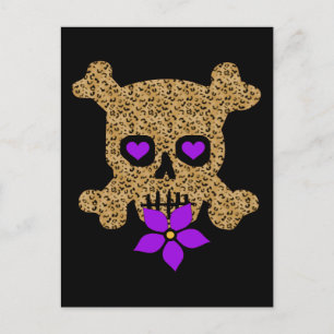 Leopard Skin Valentine Holiday Postcard