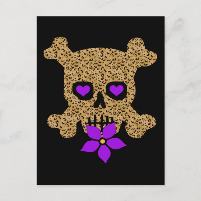 Leopard Skin Valentine Holiday Postcard (Front)