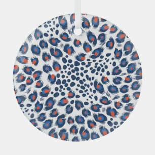 Leopard skin: vintage seamless pattern. glass tree decoration