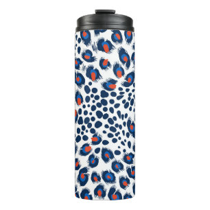 Leopard skin: vintage seamless pattern. thermal tumbler