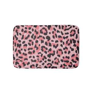 Leopard skin: vintage seamless texture bath mat