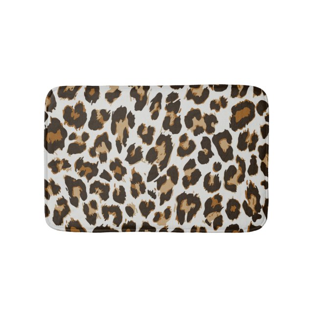 Leopard Skin: Vintage Seamless Texture Bath Mat (Front)