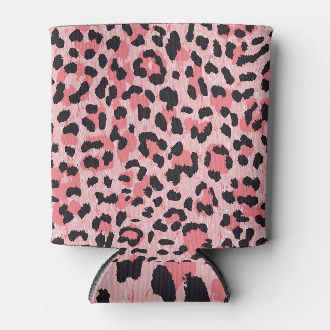 Leopard skin: vintage seamless texture can cooler (Front)