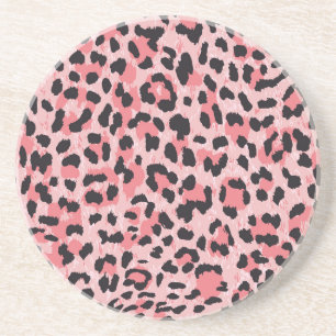 Leopard skin: vintage seamless texture coaster