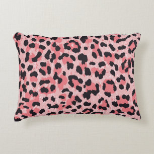 Leopard skin: vintage seamless texture decorative cushion