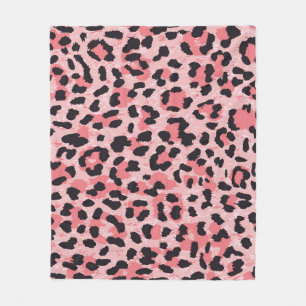 Leopard skin: vintage seamless texture fleece blanket