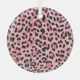 Leopard skin: vintage seamless texture glass tree decoration