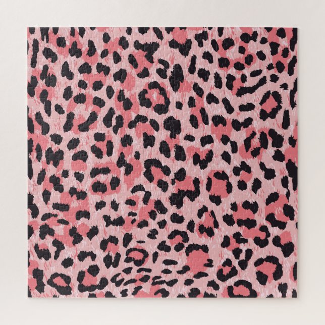 Leopard skin: vintage seamless texture jigsaw puzzle (Vertical)