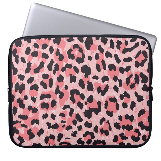Leopard skin: vintage seamless texture laptop sleeve (Front)