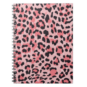 Leopard skin: vintage seamless texture notebook