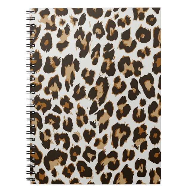 Leopard Skin: Vintage Seamless Texture Notebook (Front)