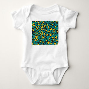 Leopard Skin: Vintage Texture Pattern Baby Bodysuit
