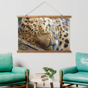 Leopard sleeping  hanging tapestry