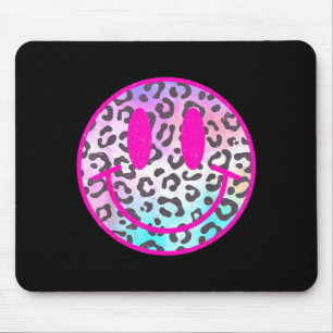 Leopard Smile Face Pink Trendy Preppy Tee Men Wome Mouse Mat