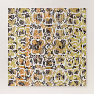 Leopard Snake Animal Print Texture Jigsaw Puzzle