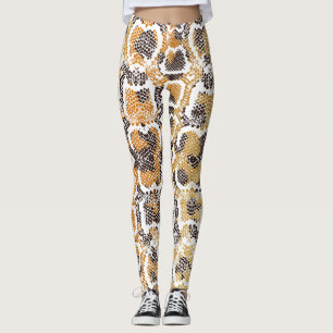 Leopard Snake Animal Print Texture Leggings