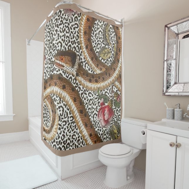 LEOPARD SNAKE SHOWER CURTAIN (In Situ)