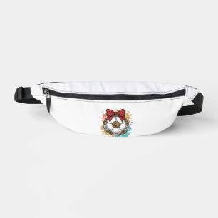 Leopard Soccer Bow Vintage Engraving Shirt Design_ Bum Bags