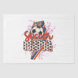 Leopard Soccer Mama Lightning Bolt Sport Mum Mothe Tissue Paper