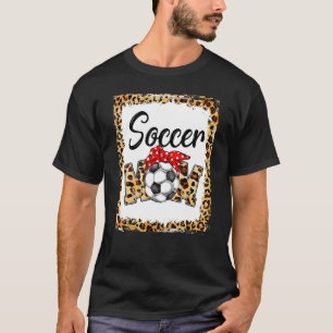 Leopard Soccer Mum Cute Mum Life Soccer Game Day C T-Shirt
