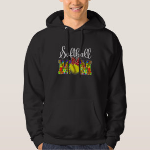 Leopard Softball Mum Tie Dye Softball Game Day Mot Hoodie