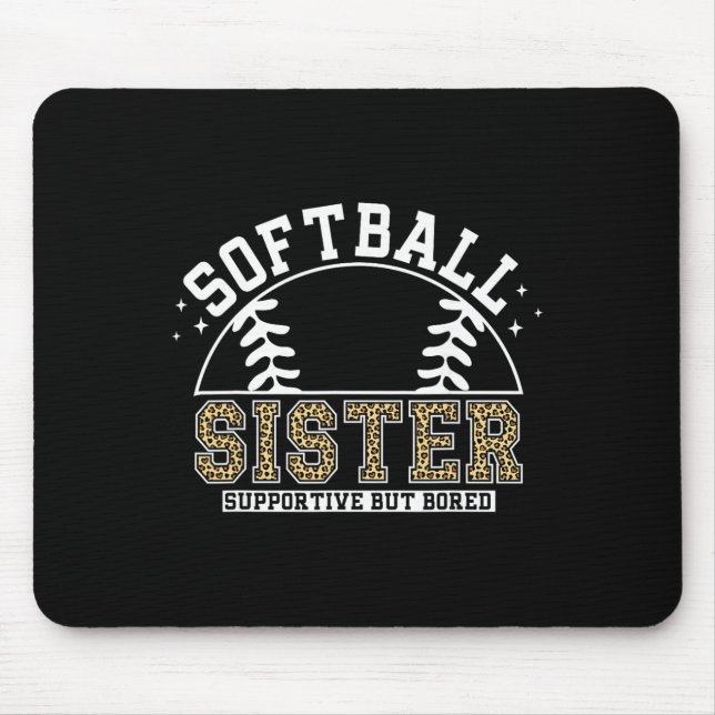 Leopard Softll Sister Supportive But Bored Softll  Mouse Mat (Front)