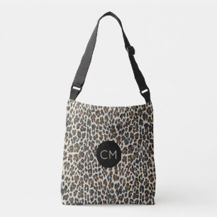 Leopard Sparkle Monogram Tote
