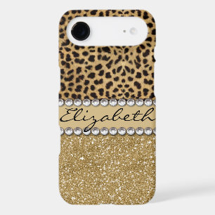 Leopard Spot Gold Glitter Rhinestone PHOTO PRINT