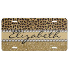 Leopard Spot Gold Glitter Rhinestone PHOTO PRINT