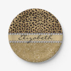 Leopard Spot Gold Glitter Rhinestone PHOTO PRINT