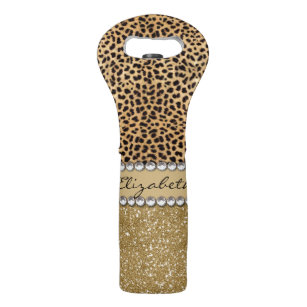 leopard print wine bag