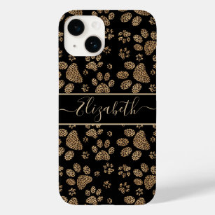 Leopard Spot Paw Prints Personalised Case-Mate iPhone 14 Case