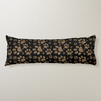 Leopard Spot Paw Prints Rhinestone PHOTO PRINT Body Cushion