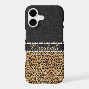 Leopard Spot Rhinestone Diamonds Monogram
