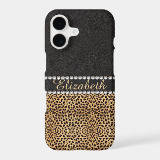 Leopard Spot Rhinestone Diamonds Monogram