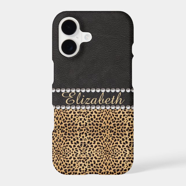 Leopard Spot Rhinestone Diamonds Monogram (Back)