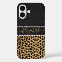 Leopard Spot Rhinestone Diamonds Monogram PHOTO