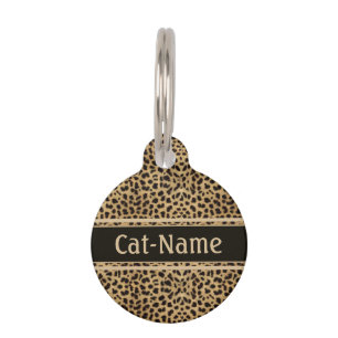 Leopard Spot Skin Personalised Pet Tag