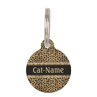 Leopard Spot Skin Personalised Pet Tag