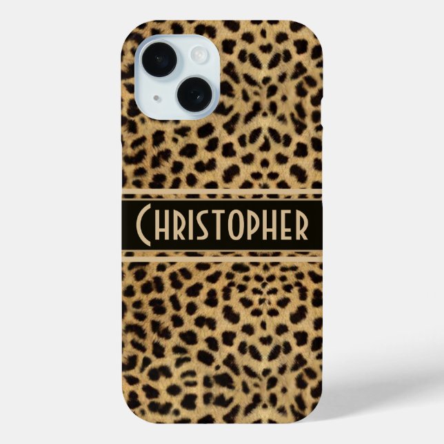 Leopard Spot Skin Print Personalised Case-Mate iPh iPhone Case (Back)