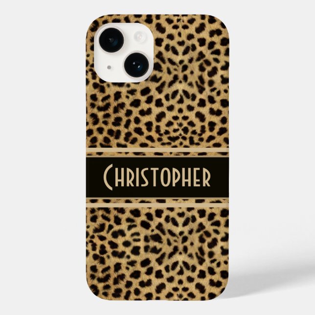 Leopard Spot Skin Print Personalised Case-Mate iPhone Case (Back)